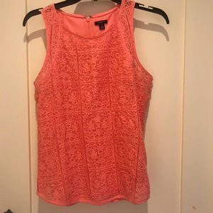 Ann Taylor Floral Lace top 4P Petite